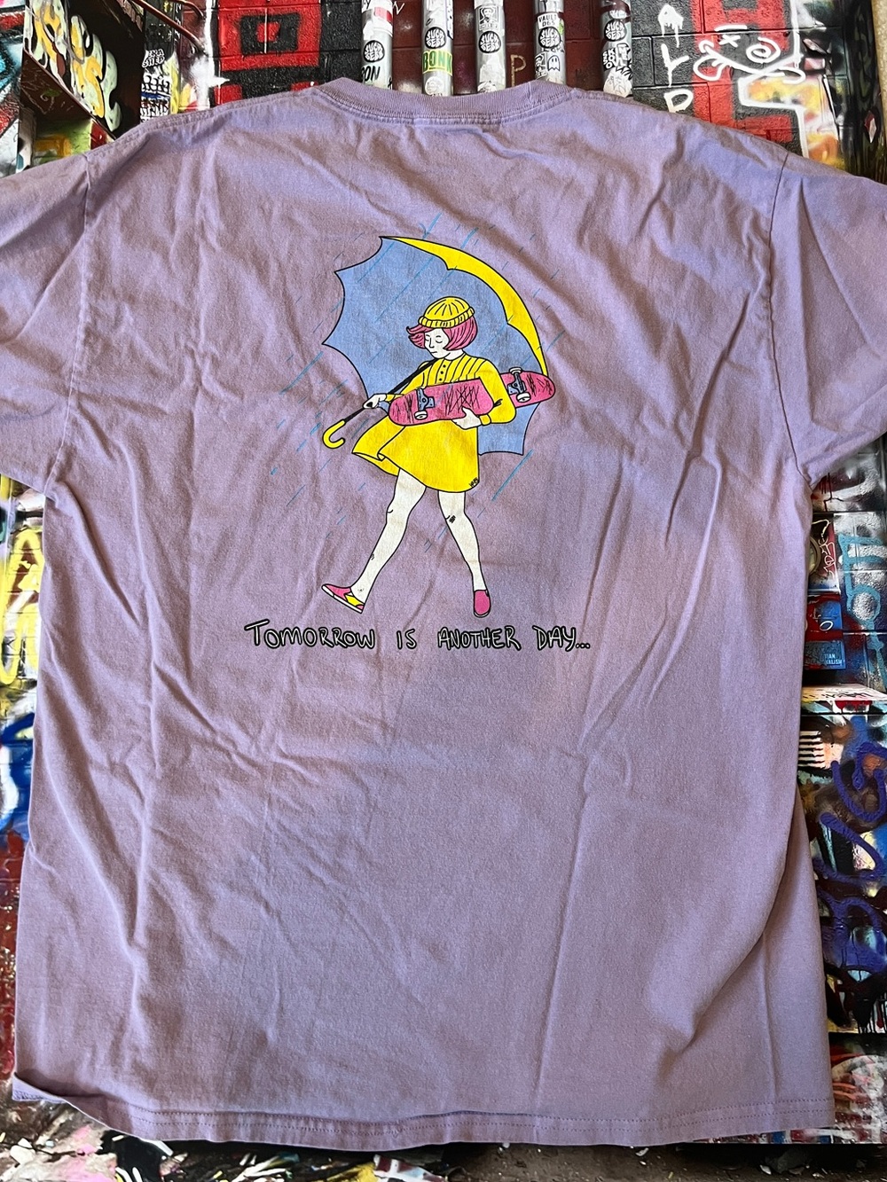 Willy Skate Co. Lavender “Tomorrow is another day” graphic tee